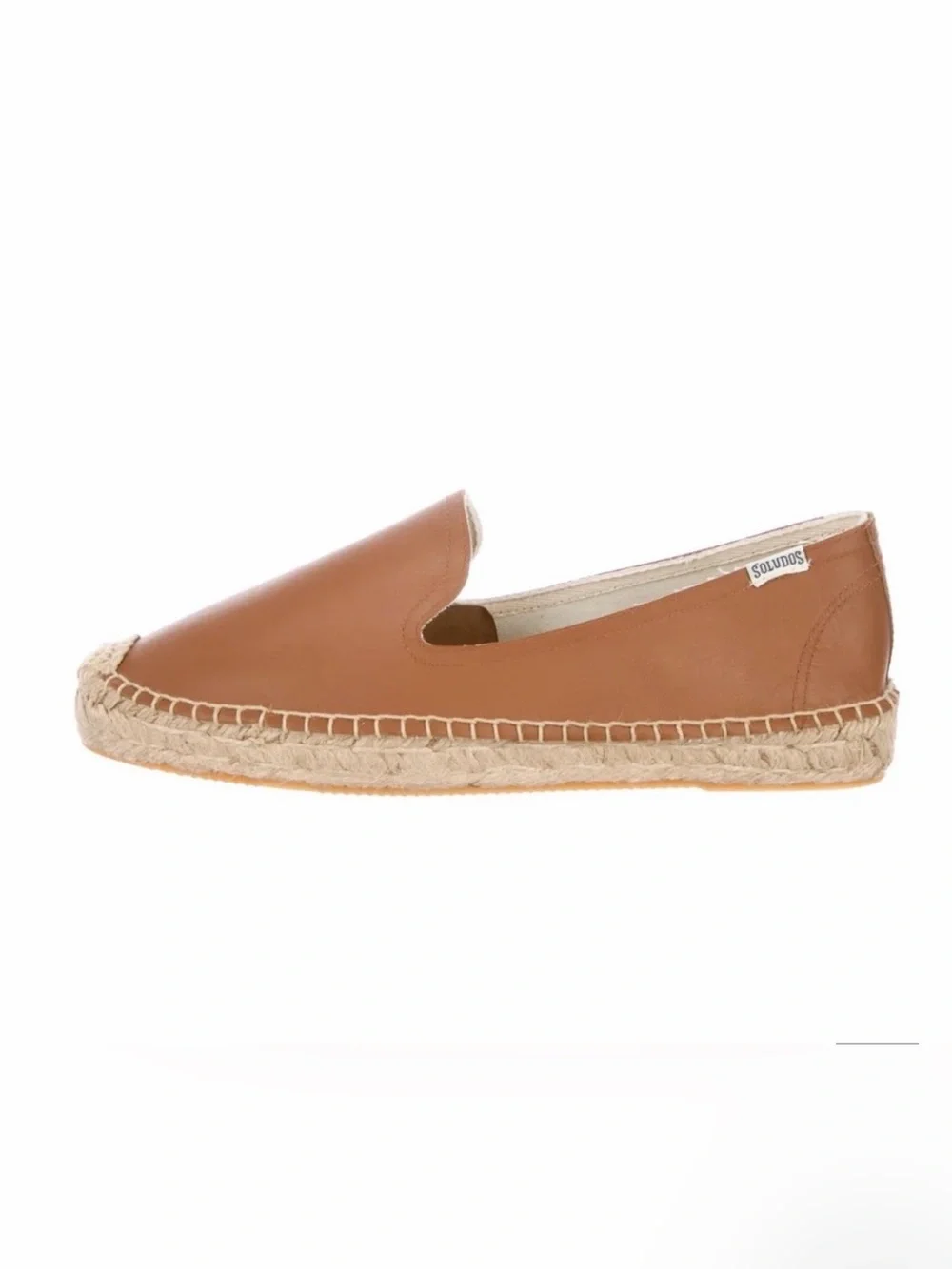 Soludos espadrilles Camel Tan Brown leather Slip on Size 10